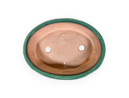 Pot 26,5 cm oval green