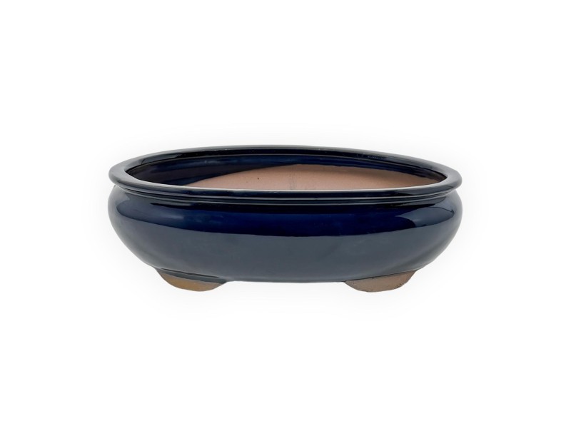 Pot 20 cm ovale bleu