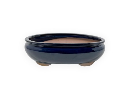 Pot 20 cm oval blue