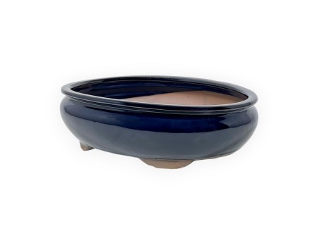 Vaso 20 cm ovale blu