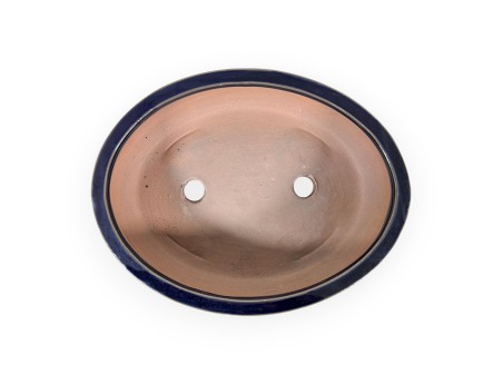 Pot 20 cm ovale bleu