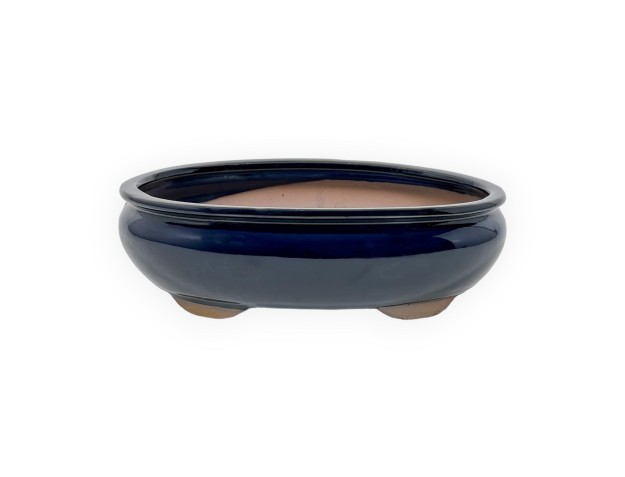 Vaso 26,5 cm ovale blu