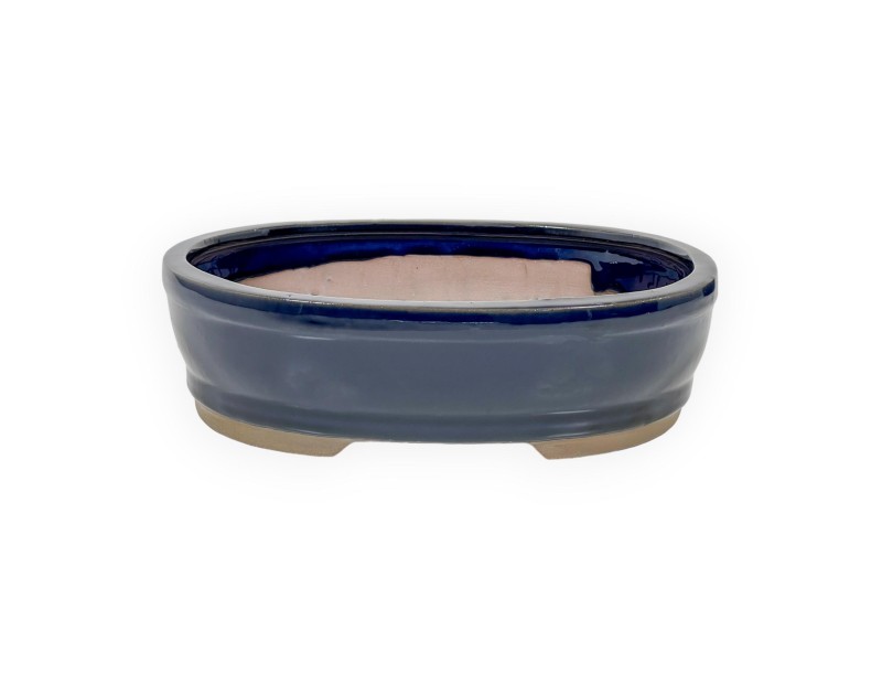Vaso 15,5 cm ovale blu
