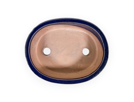 Vaso 15,5 cm ovale blu