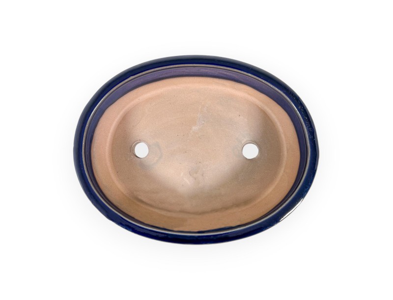 Pot 21,5 cm oval blue