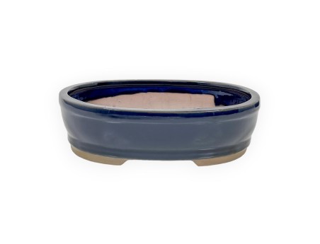 Vaso 26 cm ovale blu
