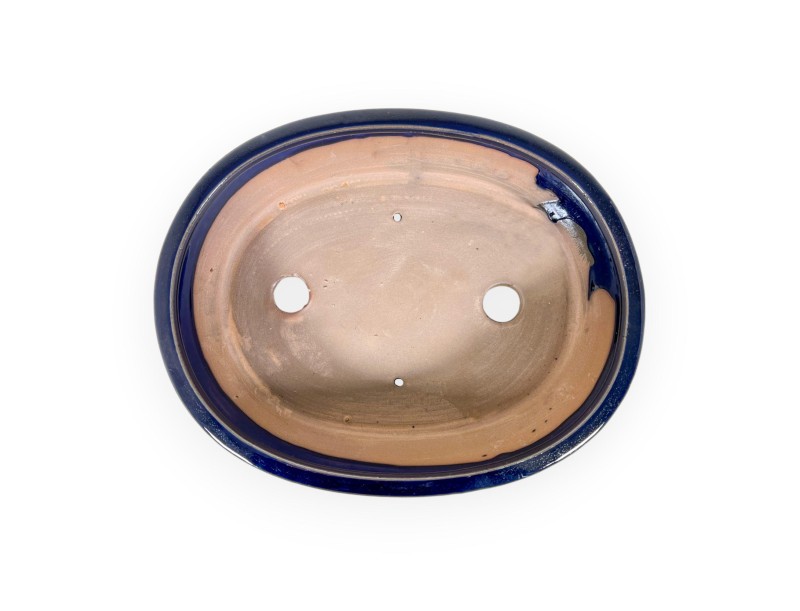 Pot 26 cm oval blue
