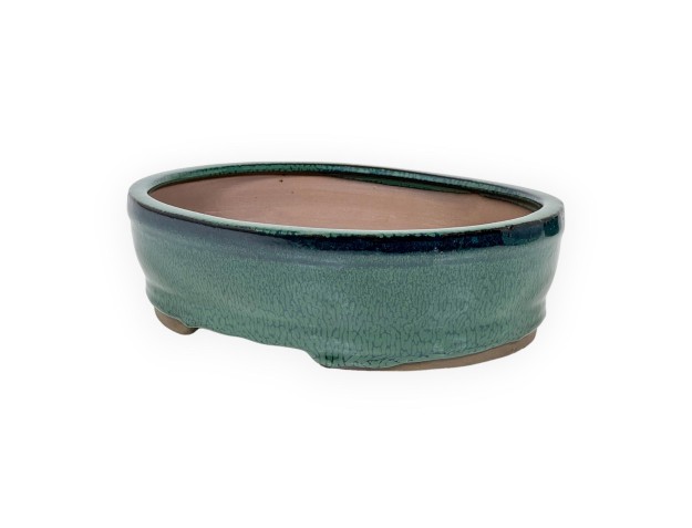 Pot 15,5 cm oval green 2