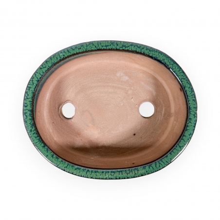 Pot 15,5 cm oval green