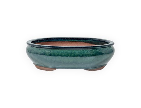 Pot 34,5 cm oval green