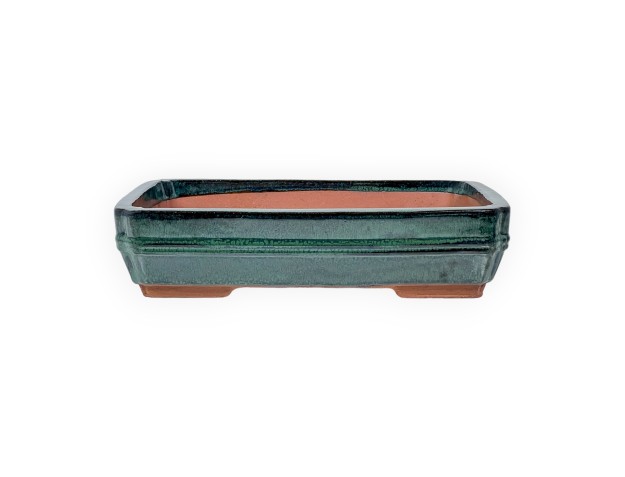 Vaso 36 cm rettangolare verde