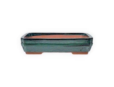 Vaso 36 cm rettangolare verde