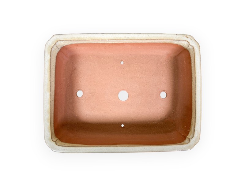 Pot 36 cm rectangulaire beige