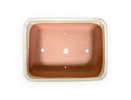Pot 36 cm rectangulaire beige