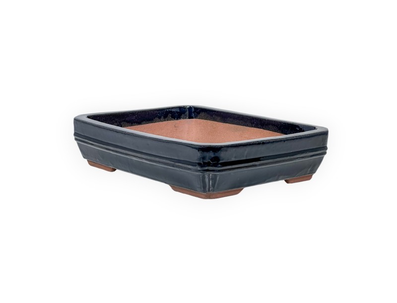 Vaso 36 cm rettangolare blu