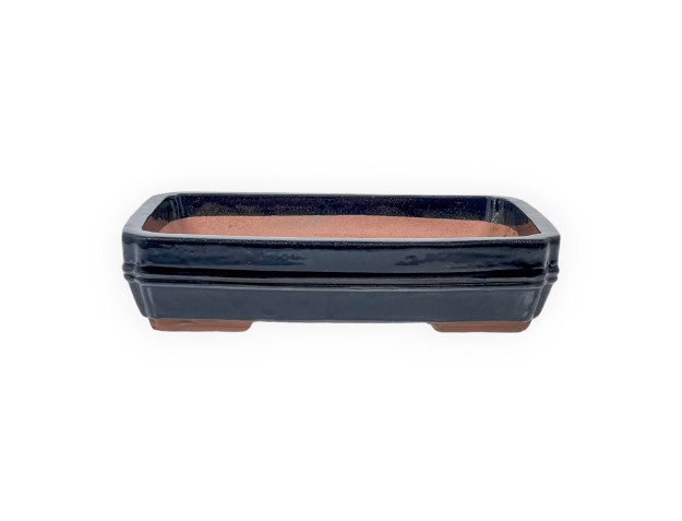 Pot 36 cm rectangulaire bleu
