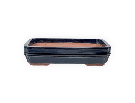 Pot 36 cm rectangulaire bleu