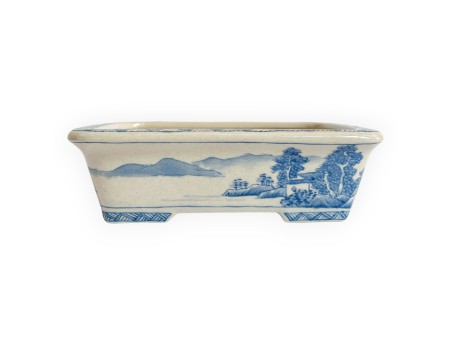 Pot - Xu Lei Nuo - Rivière avec bateau - 13,5 cm