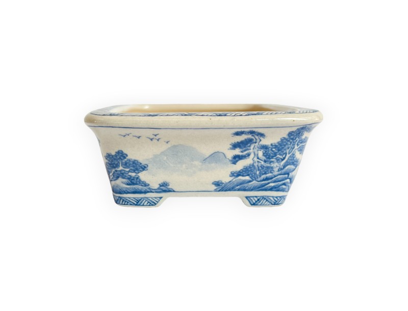 Pot - Xu Lei Nuo - Rivière avec bateau - 13,5 cm