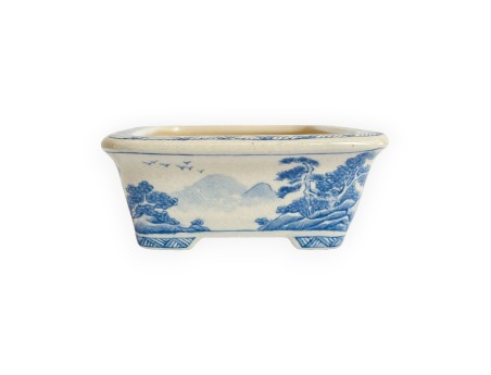 Pot - Xu Lei Nuo - River with boat - 13,5 cm