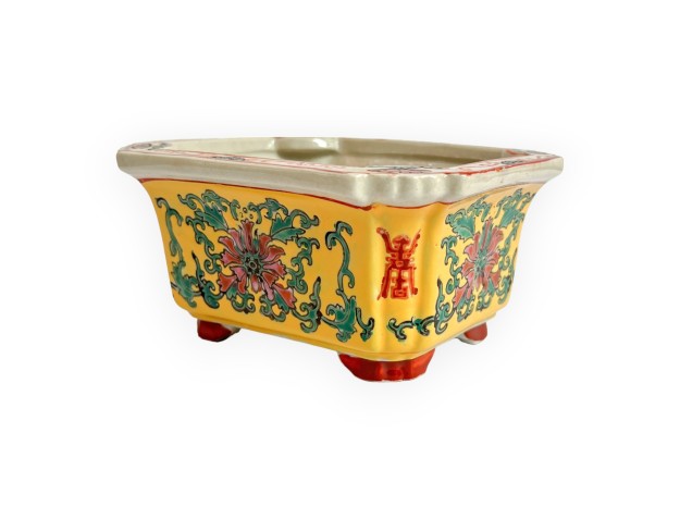 Pot - Motif floral rouge - 12,5 cm 2