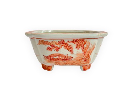 Pot - Xu Lei Nuo - Paysage avec pêcheurs - 14,5 cm