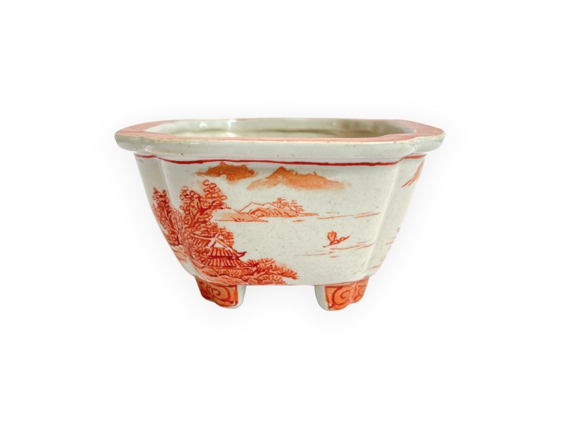 Vaso - Xu Lei Nuo - Paesaggio con pescatori - 14,5 cm