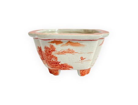 Vaso - Xu Lei Nuo - Paesaggio con pescatori - 14,5 cm