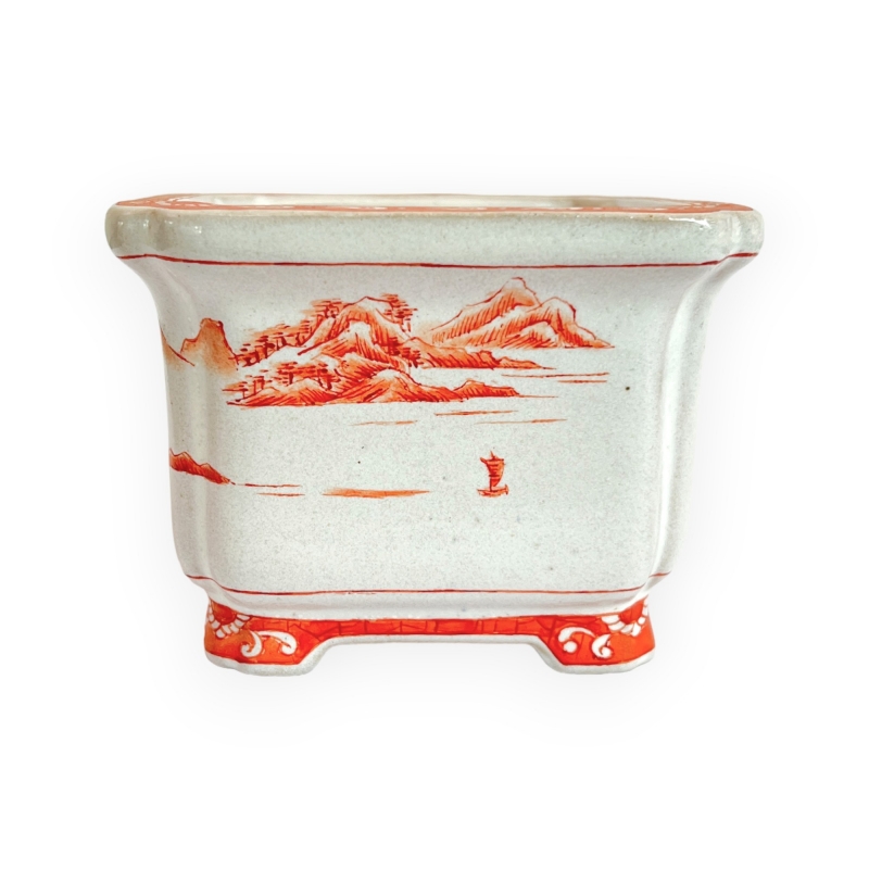 Pot - Xu Lei Nuo - Landscape on the sea - 9,5 cm