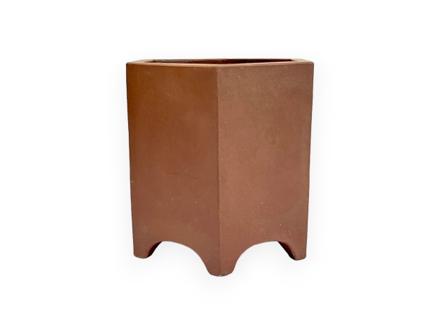Vaso 12 cm esagonale grès 2