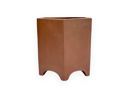 Pot 12 cm hexagonal grès