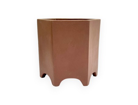 Pot 12 cm hexagonal grès