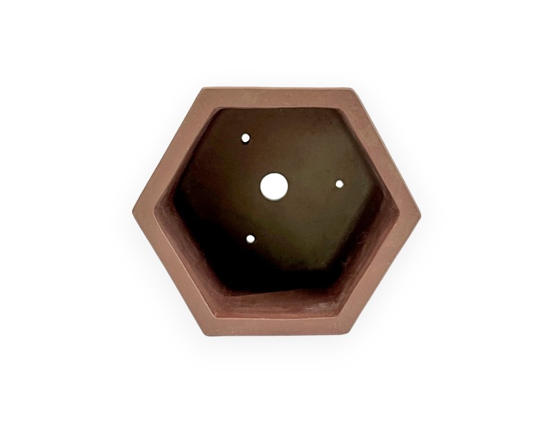 Vaso 12 cm esagonale grès