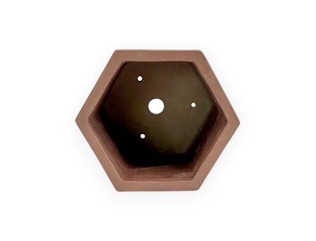 Pot 12 cm hexagonal grès
