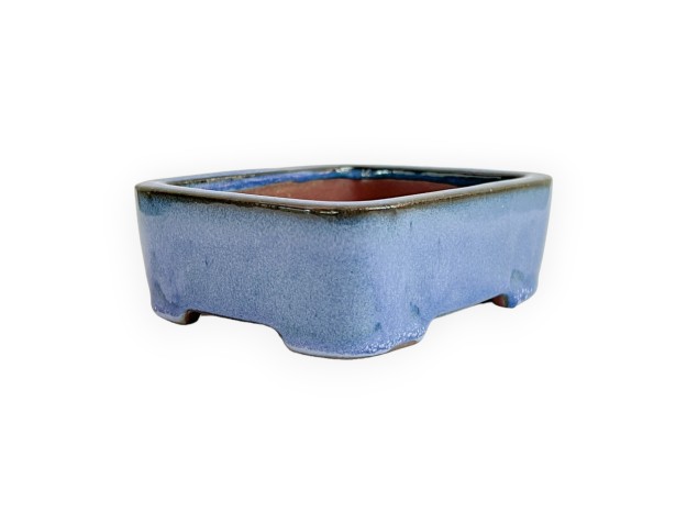Vaso 12 cm rettangolare azzurro 2