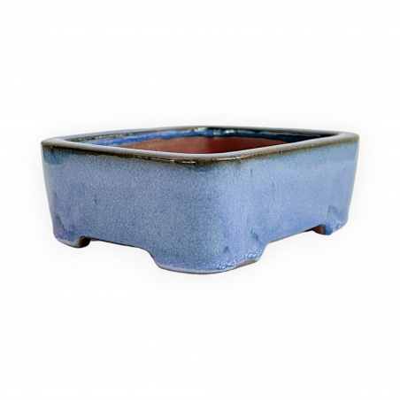 Pot 12 cm rectangulaire bleu clair