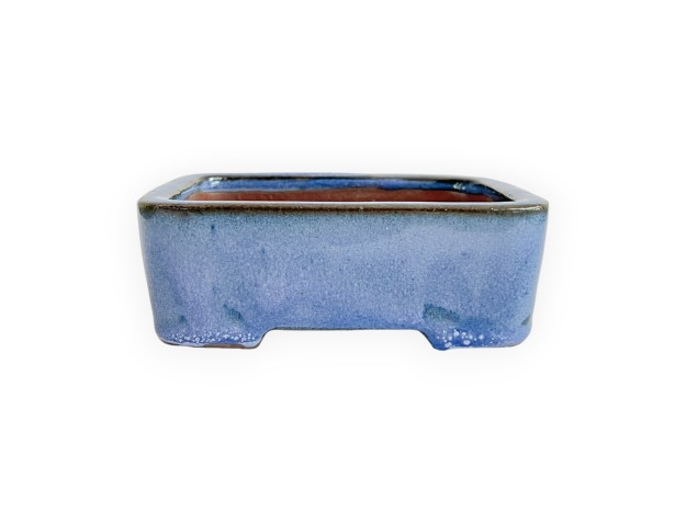 Pot 12 cm rectangular light blue