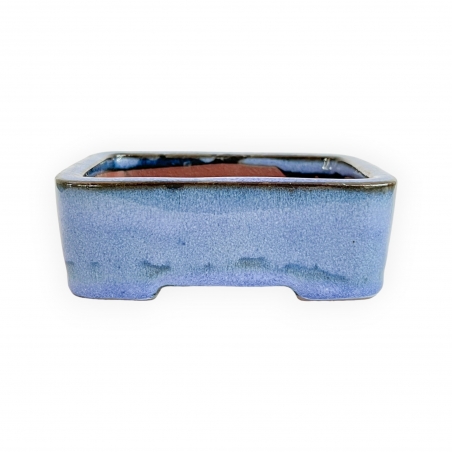 Pot 12 cm rectangular light blue
