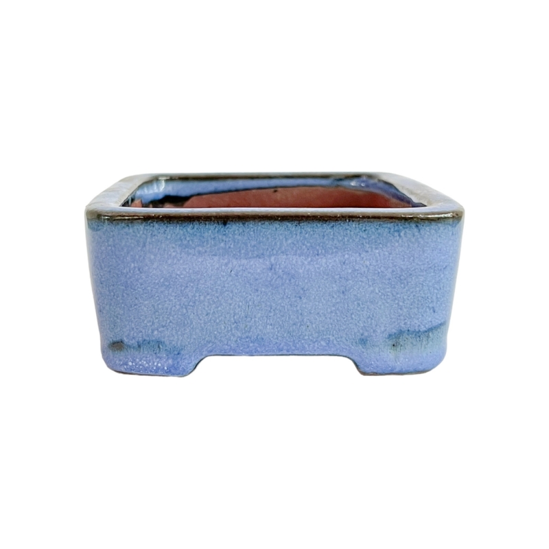 Vaso 12 cm rettangolare azzurro