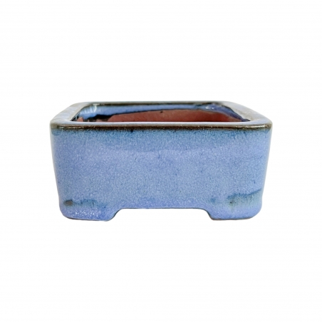 Pot 12 cm rectangulaire bleu clair