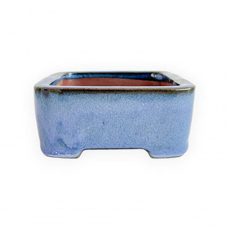 Pot 12 cm rectangulaire bleu clair