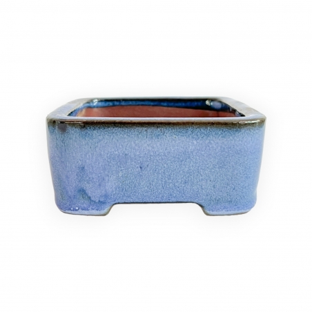 Pot 12 cm rectangular light blue