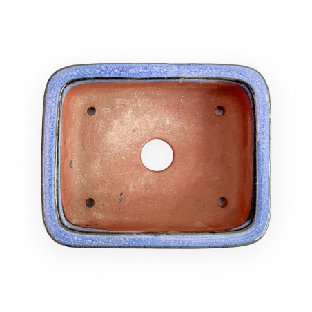 Pot 12 cm rectangulaire bleu clair