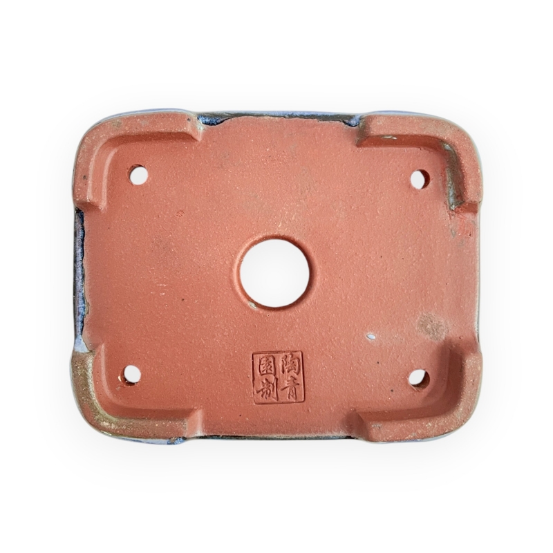 Pot 12 cm rectangular light blue