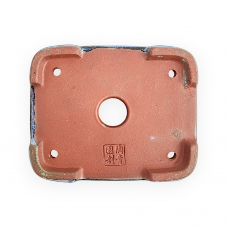 Pot 12 cm rectangular light blue