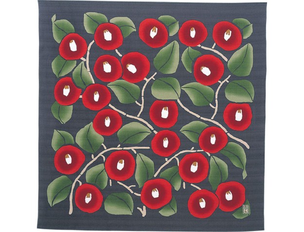 Furoshiki 90 cm -Yumeji Takehisa - Camellia