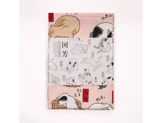 Furoshiki 104 cm - Gatti Come Le Cinquantatre Stazioni Del Tokaido 2
