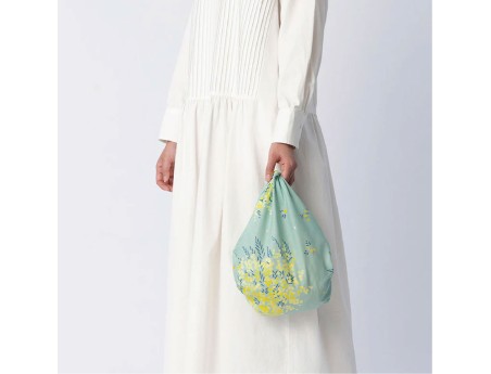 Set Furoshiki Mimosa & Bruine handgrepen