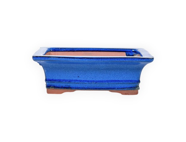 Pot 17,5 cm rectangular blue