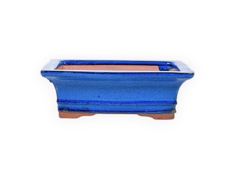 Pot 17,5 cm rectangular blue